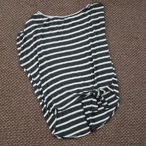 Striped off the shoulder tee